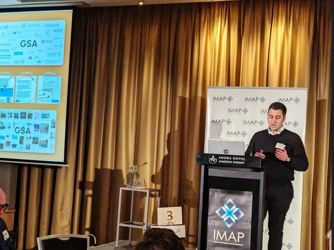 Allan presenting at IMAP Advice in Action 2024